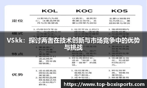 VSkk：探讨两者在技术创新与市场竞争中的优势与挑战
